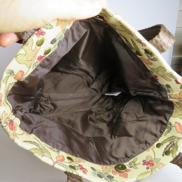 Longaberger Homestead Tote Bag with Fall Colors Floral - Picture 4 of 10